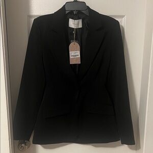 Meshki Helda Fitted Cinched Waist Black Blazer